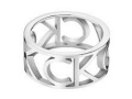 Calvin Klein Damenring Band Style Silber